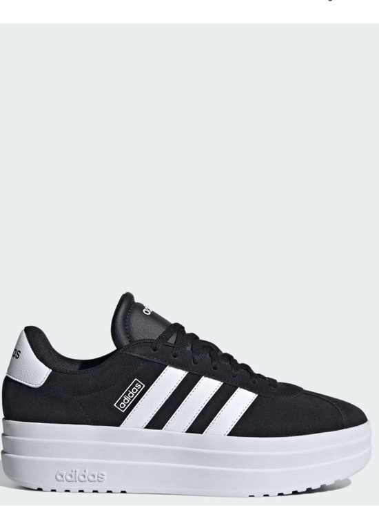 adidas Shoes - adidas VL Court Bold Core Black Cloud White Platform Sneakers Size 6 NWT